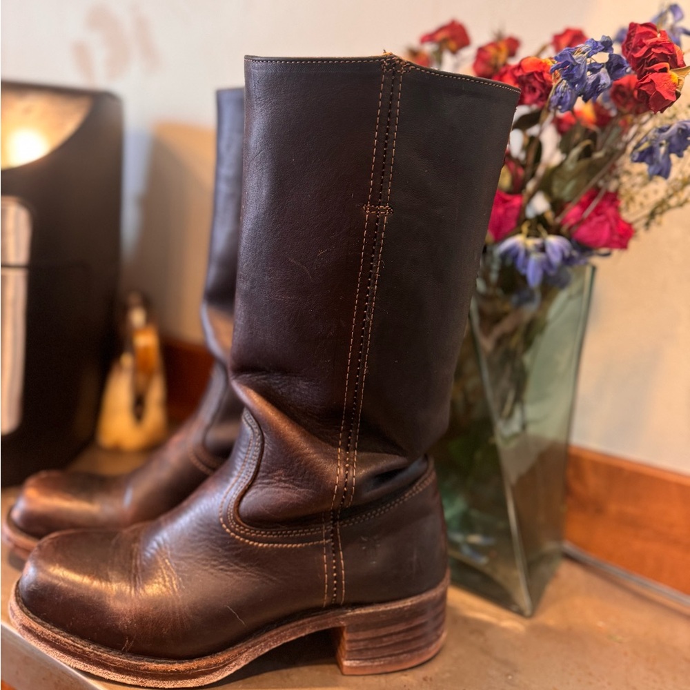 VINTAGE FRYE CAMPUS BOOTS - BLACK LABEL. LIKE NEW